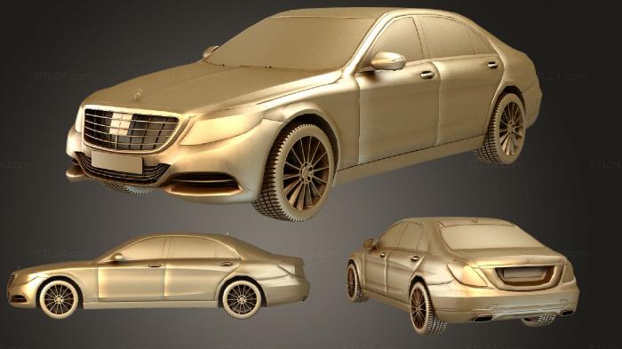 Автомобили и транспорт (Mercedes W222, CARS_2470) 3D модель для ЧПУ станка